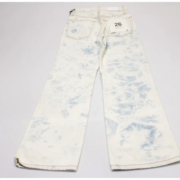 Re/Done NWD Jeans Size 26 US 90s High Rise Loose Sunbleached Off-White / Blue